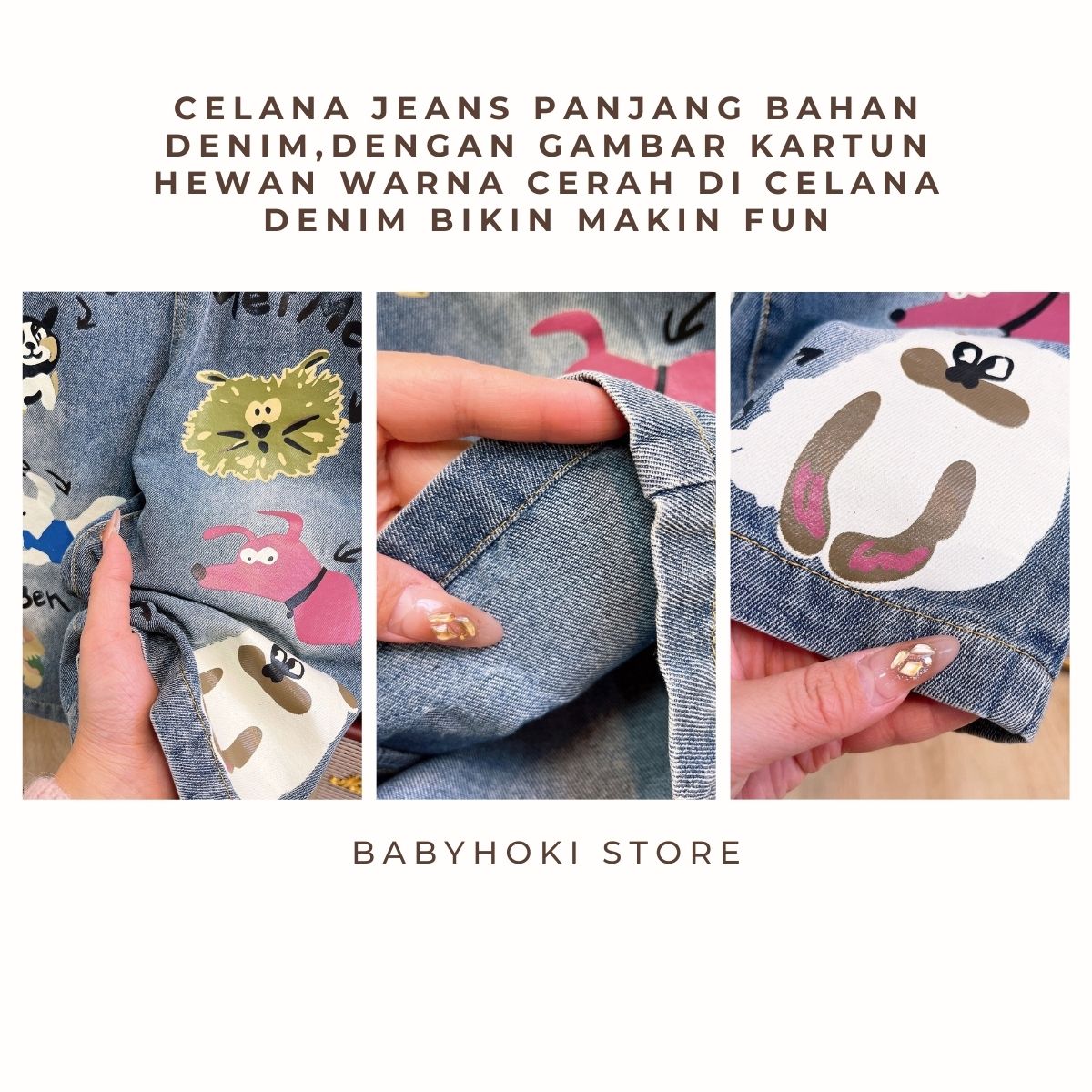 [363891] - Baju Setelan Atasan Kaos Lengan Pendek Bawahan Celana Panjang Kulot Fashion Anak Perempuan - Motif Cute Animals - BABYHOKI STORE