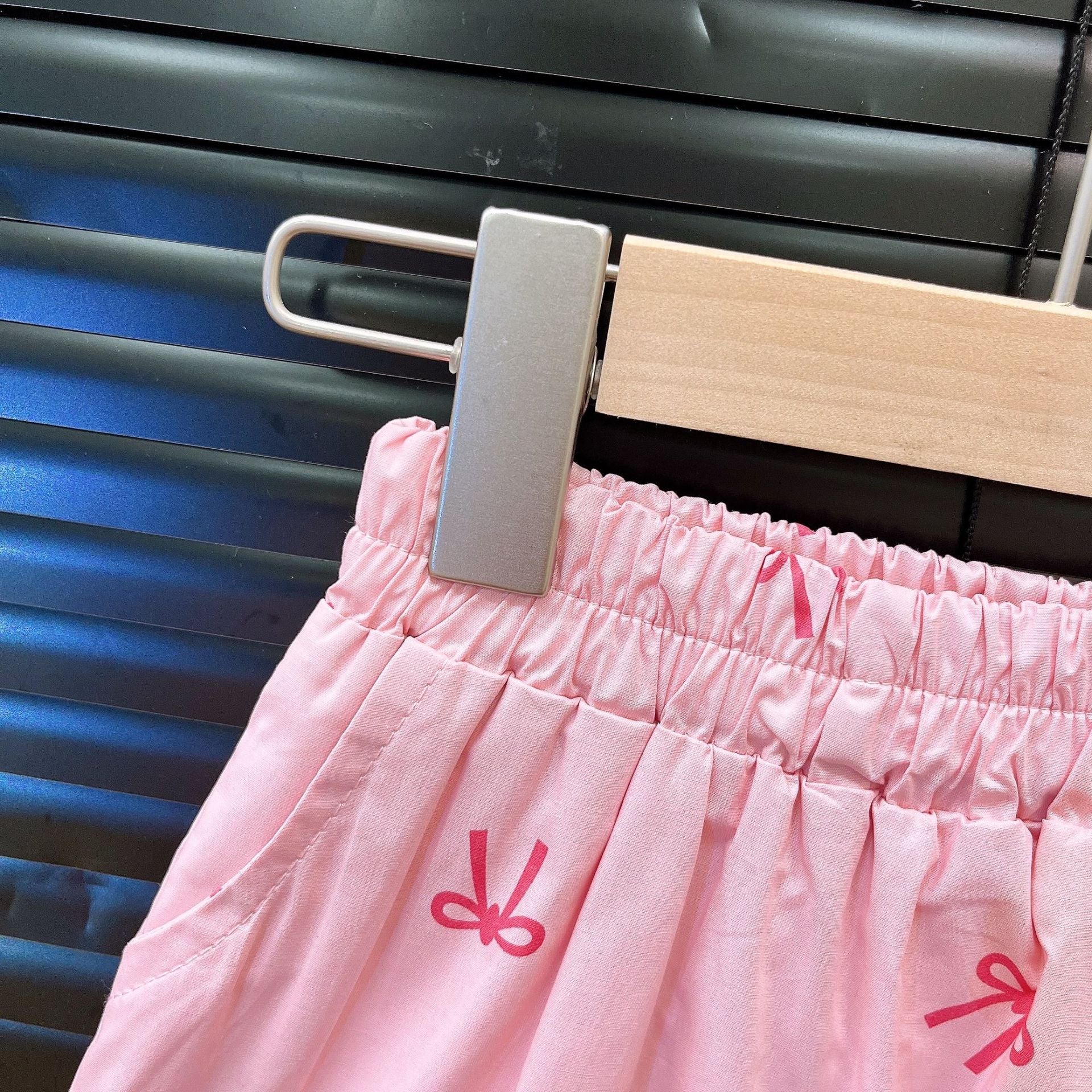 [363893] - One Set 2in1 Setelan Baju Atasan Kemeja Lengan Panjang Bawahan Rok Mini Fashion Anak Perempuan - Motif Pink Base Band - BABYHOKI STORE