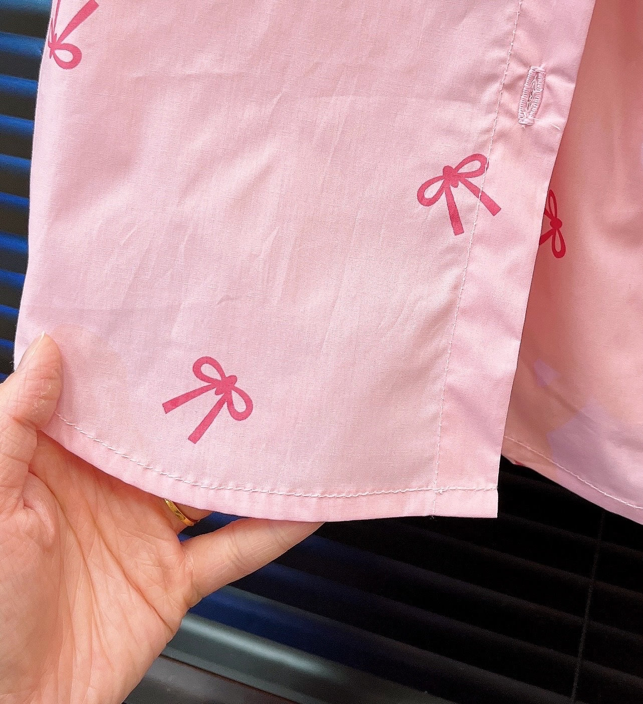 [363893] - One Set 2in1 Setelan Baju Atasan Kemeja Lengan Panjang Bawahan Rok Mini Fashion Anak Perempuan - Motif Pink Base Band - BABYHOKI STORE