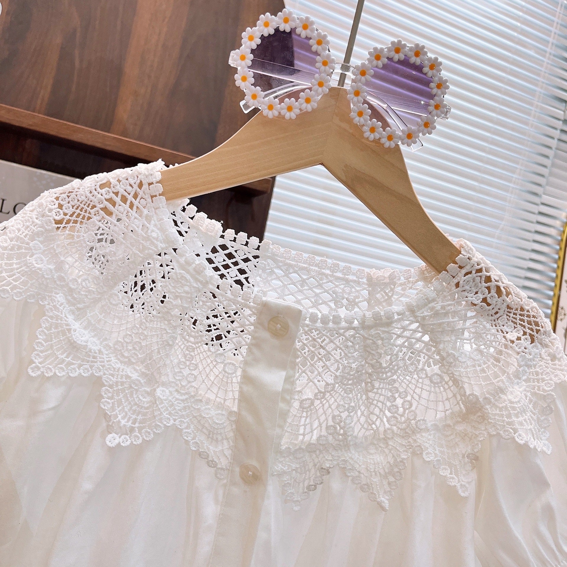 [363894] - One Set 2in1 Setelan Baju Atasan Blouse Katbol Lengan Pendek Bawahan Rok Mini Plisket Denim Fashion Anak Perempuan - Motif Top Katbol Bottom Plisket - BABYHOKI STORE