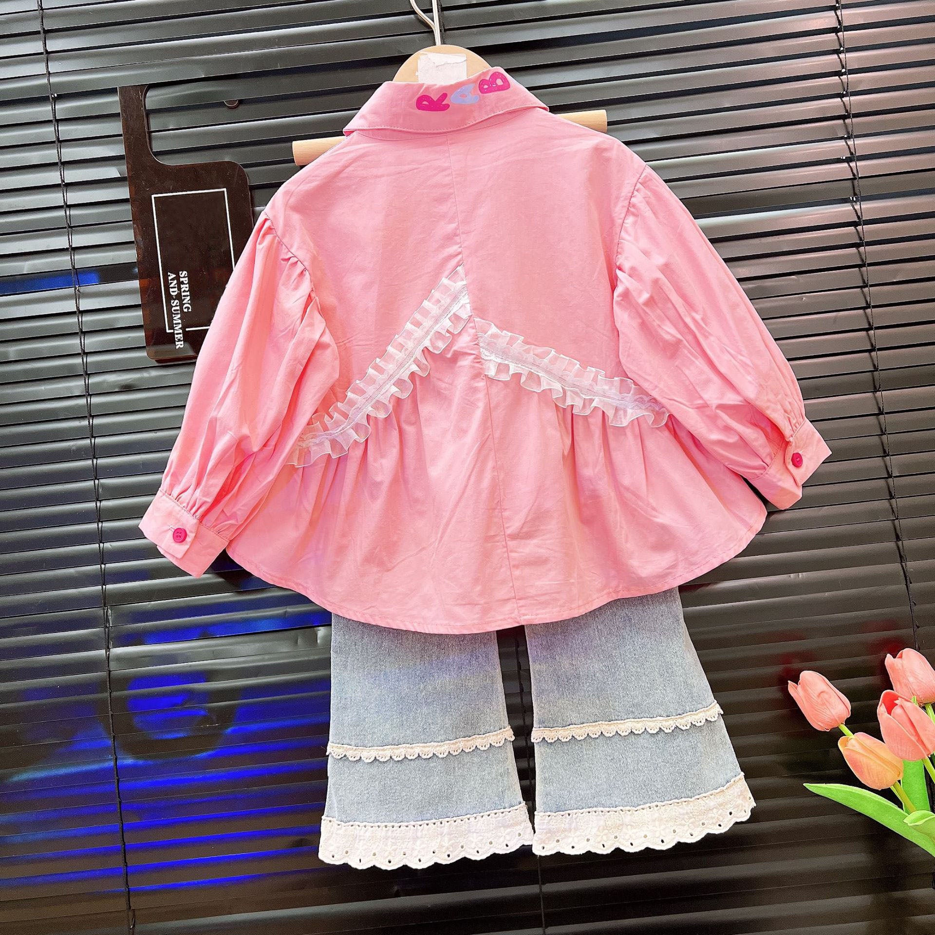 [363895] - One Set 2in1 Setelan Baju Atasan Blouse Lengan Panjang Bawahan Jeans Panjang Denim Fashion Anak Perempuan - Motif Fruit Animal - BABYHOKI STORE - BABYHOKI STORE