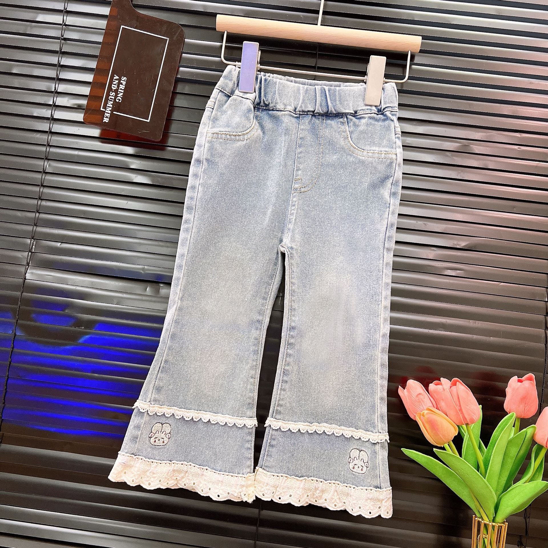 [363895] - One Set 2in1 Setelan Baju Atasan Blouse Lengan Panjang Bawahan Jeans Panjang Denim Fashion Anak Perempuan - Motif Fruit Animal - BABYHOKI STORE - BABYHOKI STORE