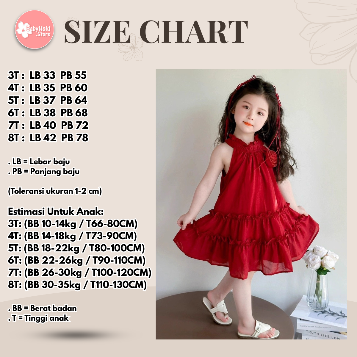 [363900] - Baju Dress Gaun Lengan Kutung Fashion Anak Perempuan Cewek - Motif Summer Halter Neck Dress -  BABYHOKI STORE