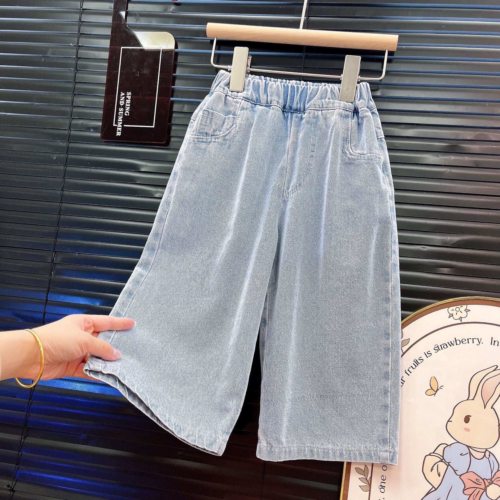 [363905] - One Set 3in1 Baju Setelan Atasan Lengan Panjang Vest Kutung Denim Bawahan Celana Panjang Denim Fashion Anak Cewek Perempuan - Motif Denim Lace - BABYHOKI STORE - BABYHOKI STORE