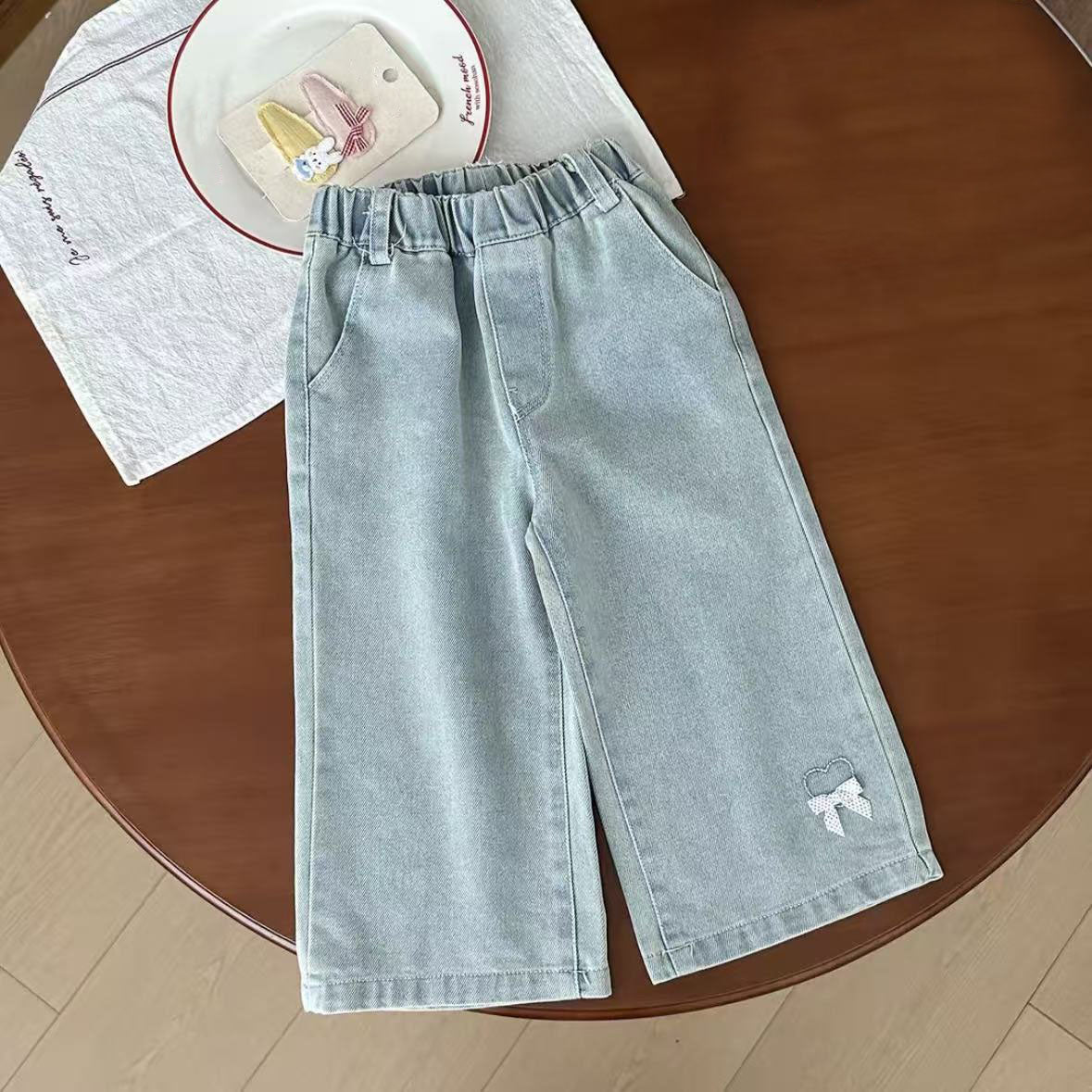 [363931] - One Set 3in1 Baju Setelan Atasan Blouse Lengan Panjang Vest Kutung Bawahan Celana Panjang Kulot Jeans Korean Fashion Anak Cewek Perempuan - Motif Cute Lace - BABYHOKI STORE - BABYHOKI STORE