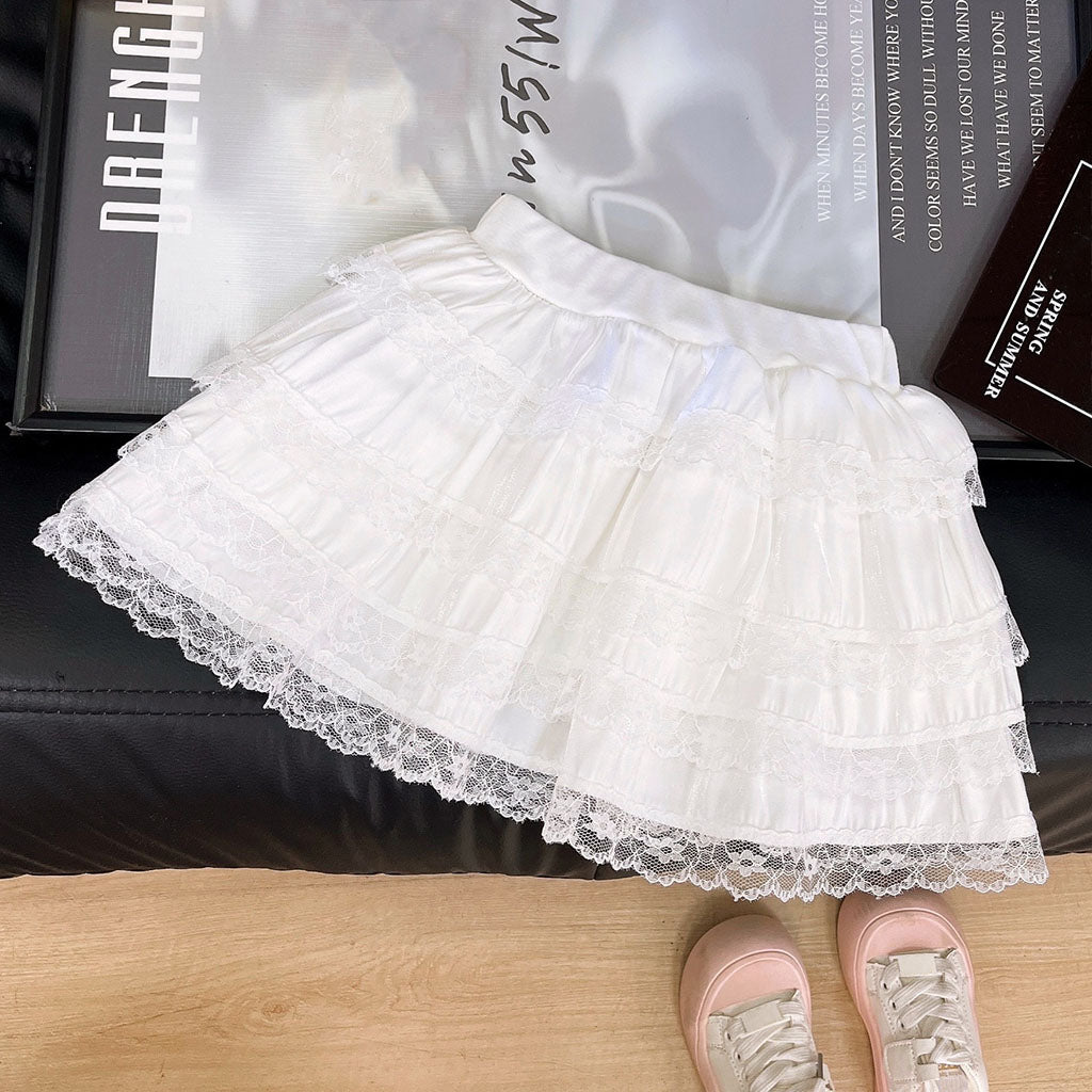 [363939] - One Set 2in1 Baju Setelan Atasan Sweater Hoodie Lengan Panjang Bawahan Rok Celana Pendek White Fashion Korean Style Anak Cewek Perempuan - Motif Cute Blue Bow - BABYHOKI STORE - BABYHOKI STORE