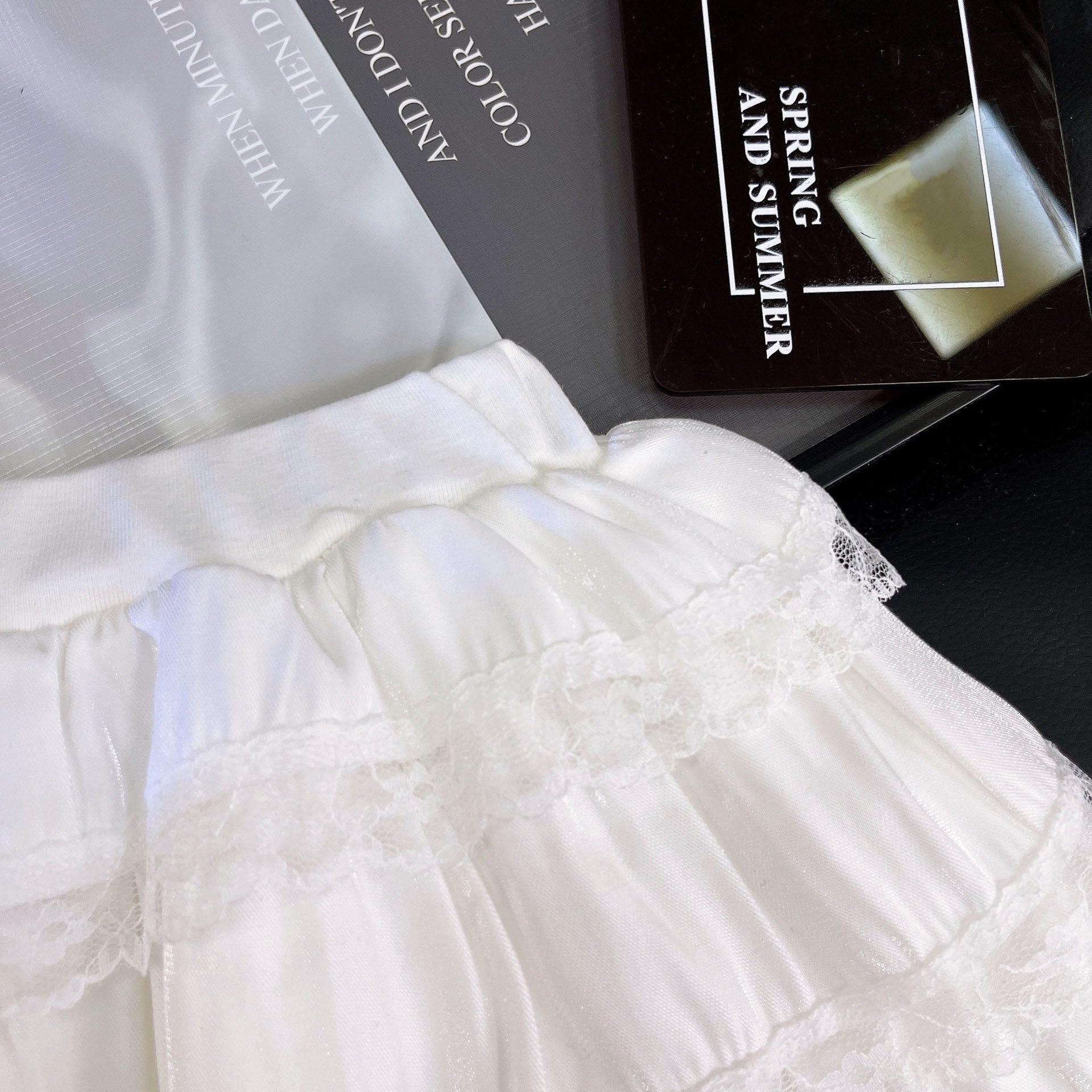 [363939] - One Set 2in1 Baju Setelan Atasan Sweater Hoodie Lengan Panjang Bawahan Rok Celana Pendek White Fashion Korean Style Anak Cewek Perempuan - Motif Cute Blue Bow - BABYHOKI STORE - BABYHOKI STORE