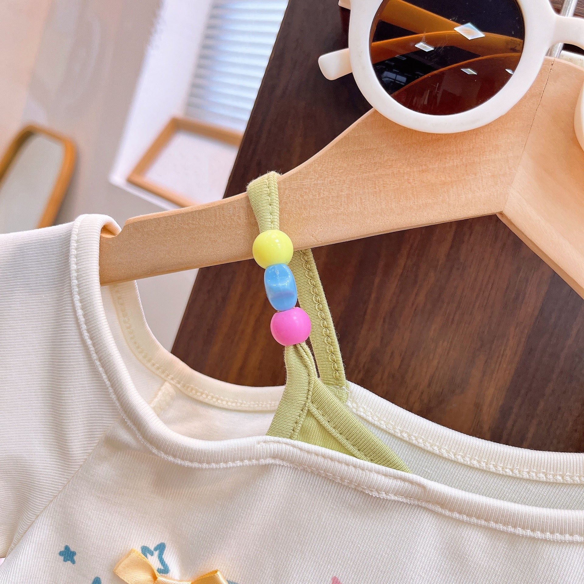 [363950] - One Set 2in1 Baju Setelan Atasan Kaos Lengan Pendek Bawahan Celana Rok Pendek Tutu Fashion Korean Style Trendy Anak Cewek Perempuan - Motif Small Ribbon & Star - BABYHOKI STORE