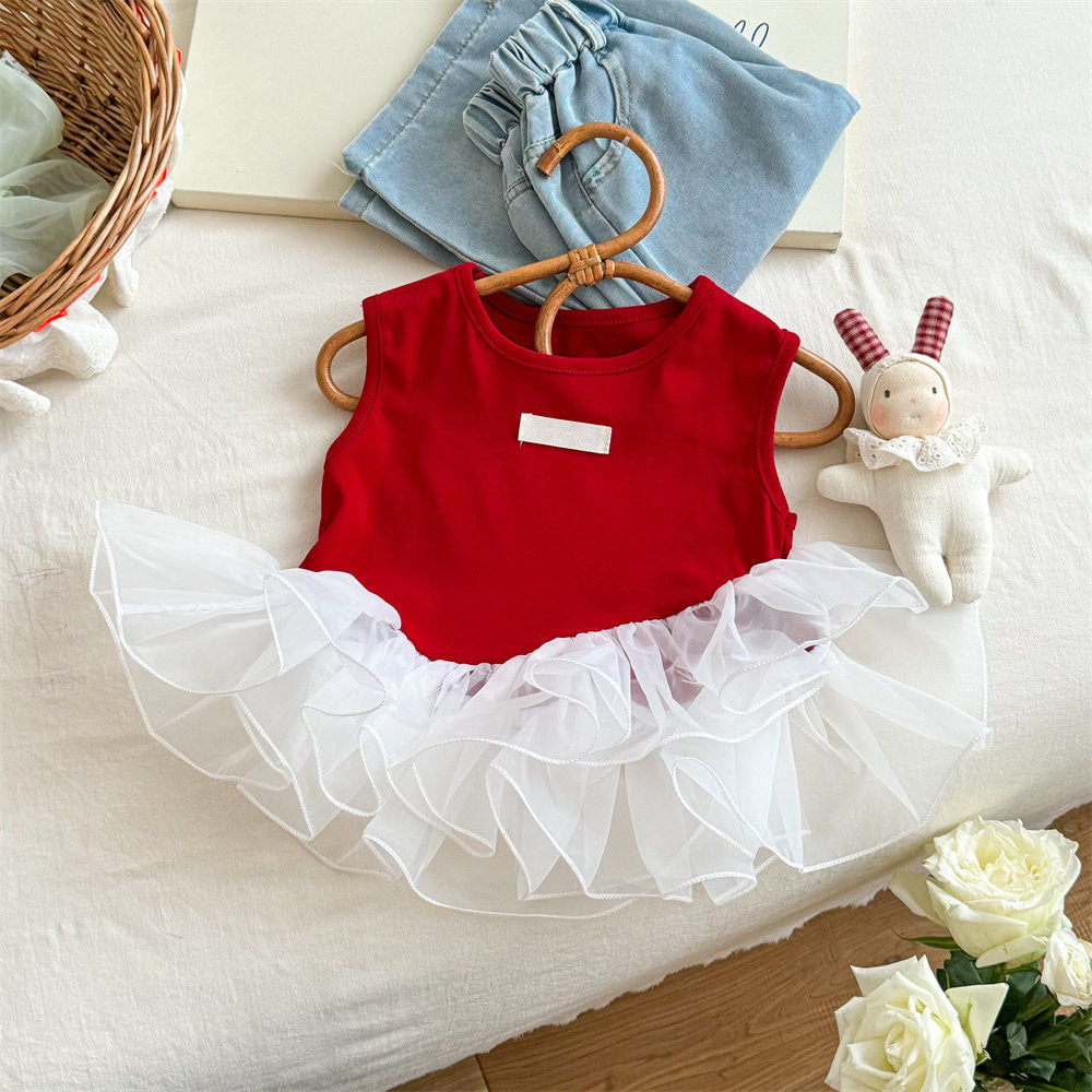 [363976] - One Set 2in1 Baju Setelan Atasan Ruffled Lengan Kutung Bawahan Panjang Kulot Korean Style Fashion Style Anak Cewek Perempuan - Motif Brukat Ruffled - BABYHOKI STORE