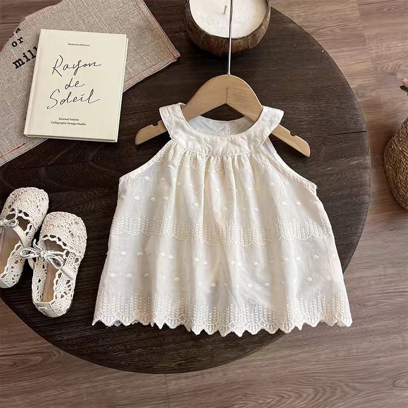 [363978] - One Set 2in1 Baju Setelan Atasan Blouse Lengan Kutung Bawahan Celana Pendek Korean Summer Fashion Style Anak Cewek Perempuan - Motif Wavy Edge - BABYHOKI STORE