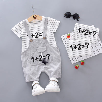 [368156] - Setelan Keren Overall Anak - Motif Learn to Count