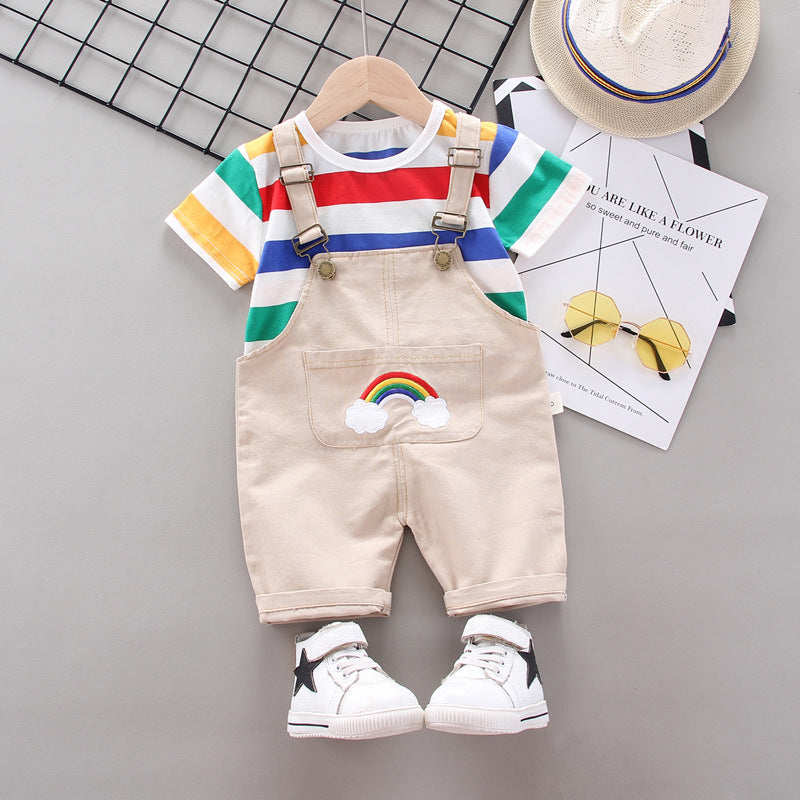 [368171] - Baju Setelan Keren Overall Anak - Motif Rainbow of Colors