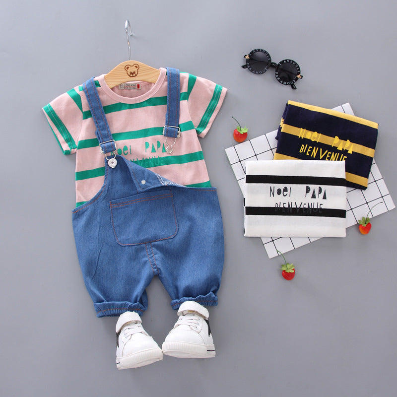 [368200] - Baju Setelan Overall Keren Anak - Motif Noel Papa