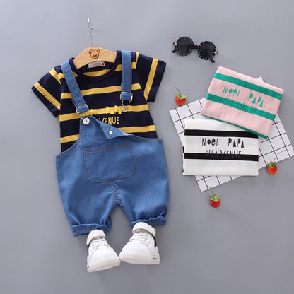 [368200] - Baju Setelan Overall Keren Anak - Motif Noel Papa