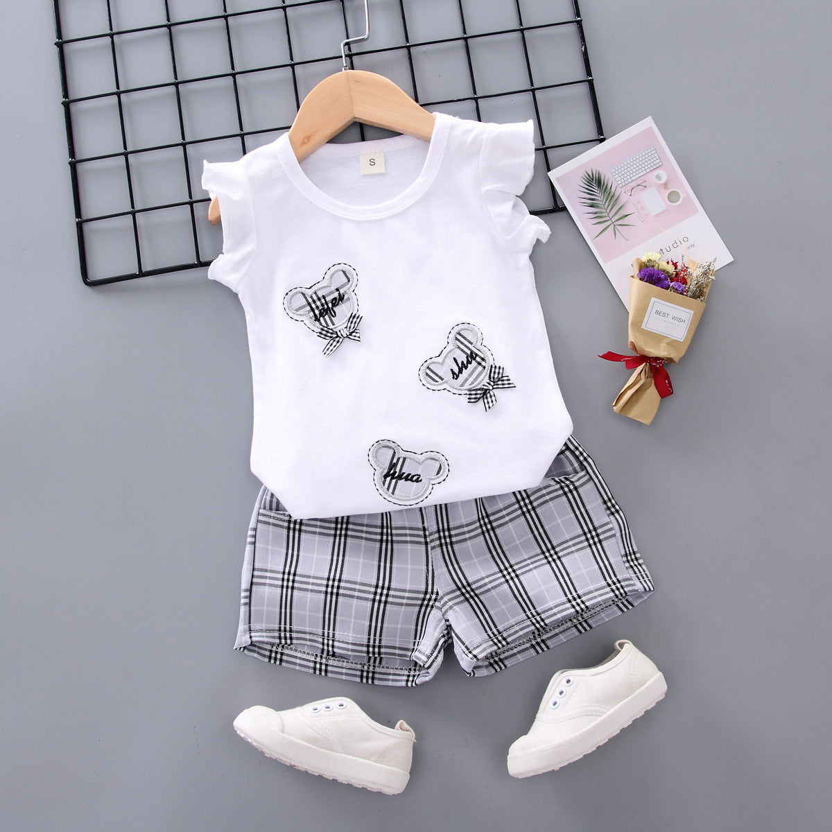CLEARANCE SALE [Setelan Pendek] 4 Tahun BB 14-18Kg One Set Anak Cewek Perempuan DLL