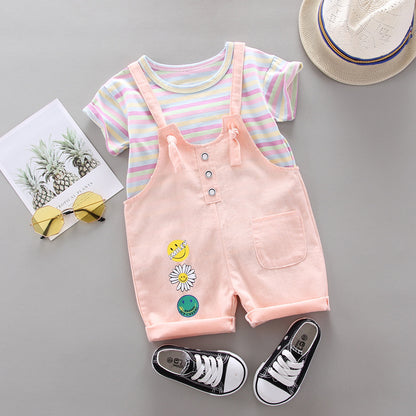 [368270] - Setelan Overall Sweet Anak Perempuan - Motif Cheerful Colors