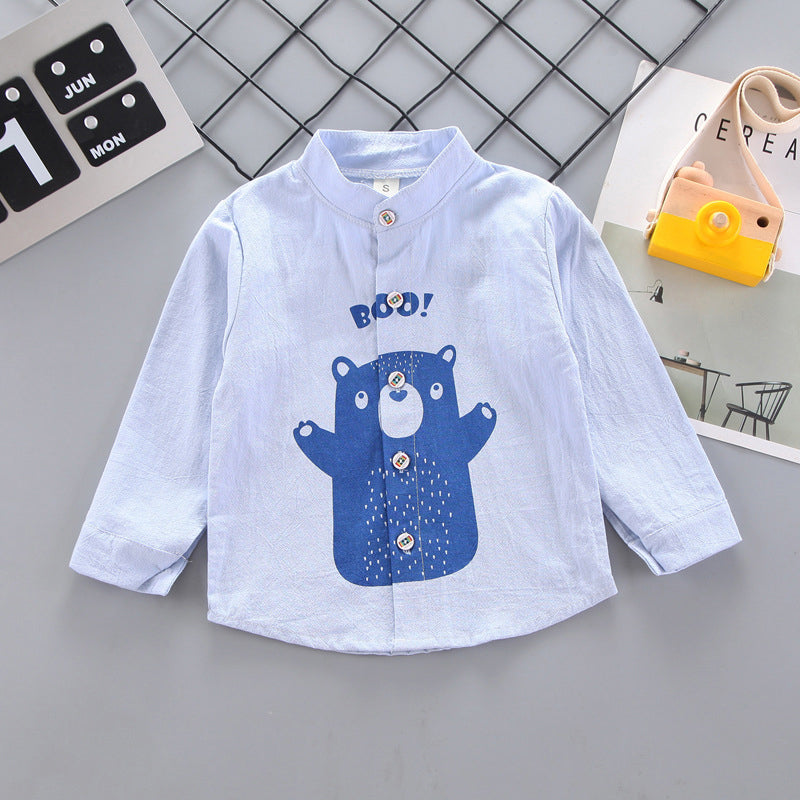 [368460] - Atasan Kemeja Anak Fashionable - Motif Boo Animal