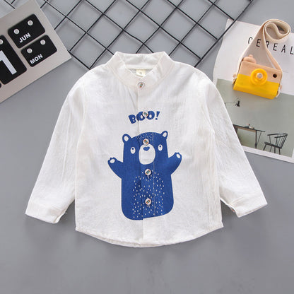 [368460] - Atasan Kemeja Anak Fashionable - Motif Boo Animal