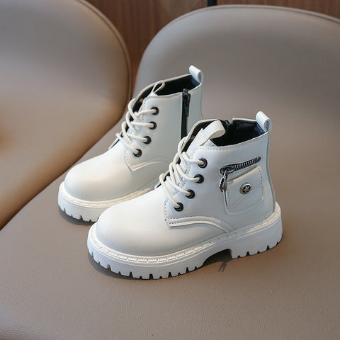 [381238 Size 21-35] - Sepatu Shoes Boots Anak Cowok - Motif Tough Zipper - BABYHOKI STORE