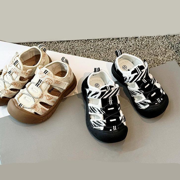 [381247 Size 21-30] - Sepatu Shoes Strap Anak Cowok - Motif Bear Strip