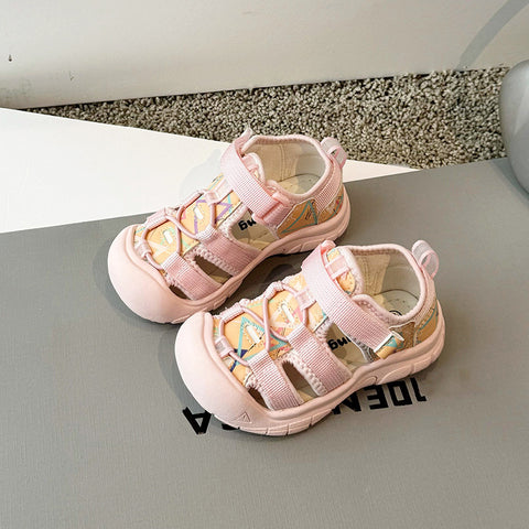 [381247 Size 21-30] - Sepatu Shoes Strap Anak Cowok - Motif Bear Strip