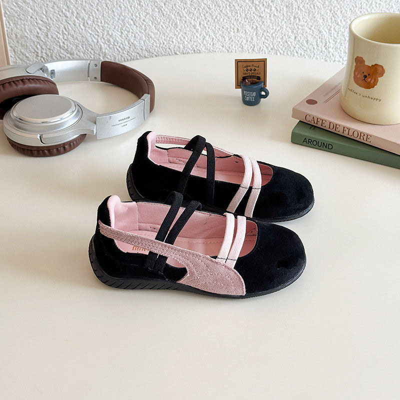 [381264 Size 21-35] - Sepatu Flat Slip On Sporty Anak Perempuan - Motif Basic Colour - BABYHOKI STORE