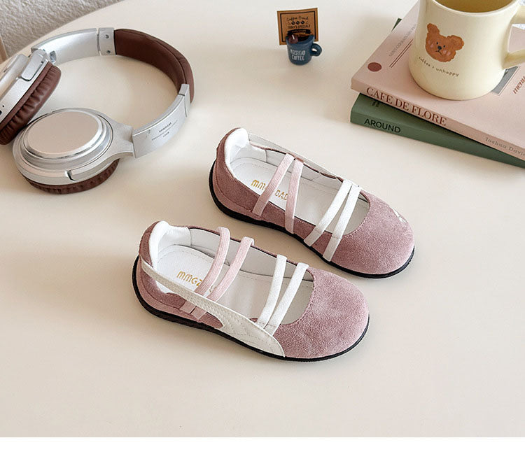 [381264 Size 21-35] - Sepatu Flat Slip On Sporty Anak Perempuan - Motif Basic Colour - BABYHOKI STORE