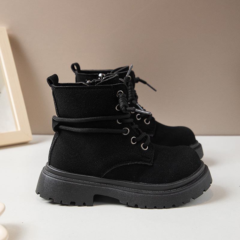 [381269 Size 26-36] - Sepatu Short Boots Shoes Anak Perempuan Cewek - Motif Soft Color Solid - BABYHOKI STORE