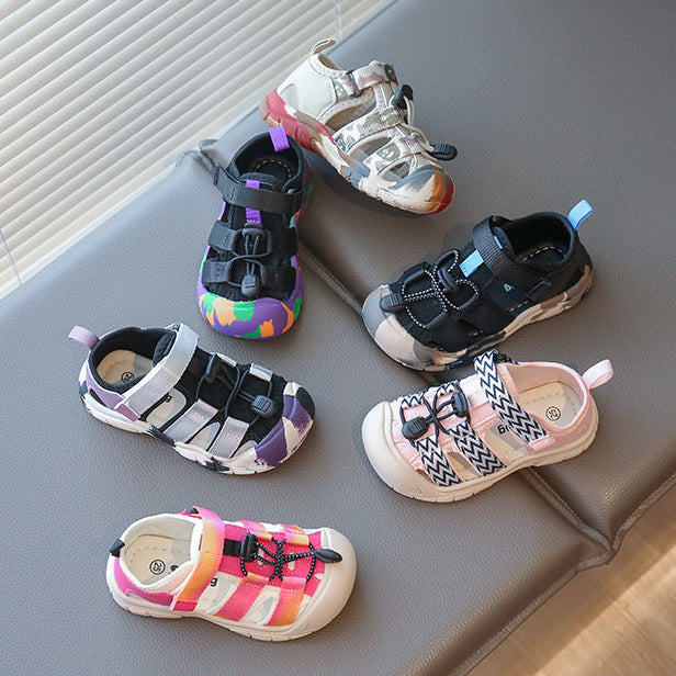 [381272 Size 23-36] - Sepatu Sandal Elastic Buckle Casual Shoes Anak Laki Laki Cowok Perempuan Cewek - Motif Camouflage - BABYHOKI STORE