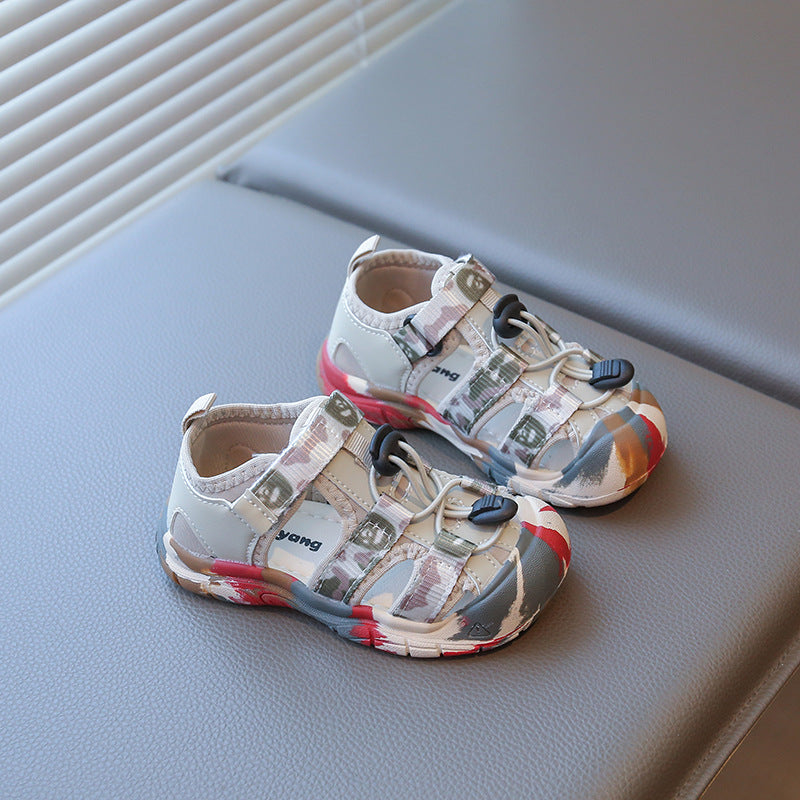 [381272 Size 23-36] - Sepatu Sandal Elastic Buckle Casual Shoes Anak Laki Laki Cowok Perempuan Cewek - Motif Camouflage - BABYHOKI STORE