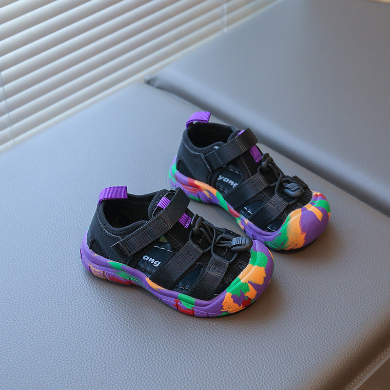 [381272 Size 23-36] - Sepatu Sandal Elastic Buckle Casual Shoes Anak Laki Laki Cowok Perempuan Cewek - Motif Camouflage - BABYHOKI STORE