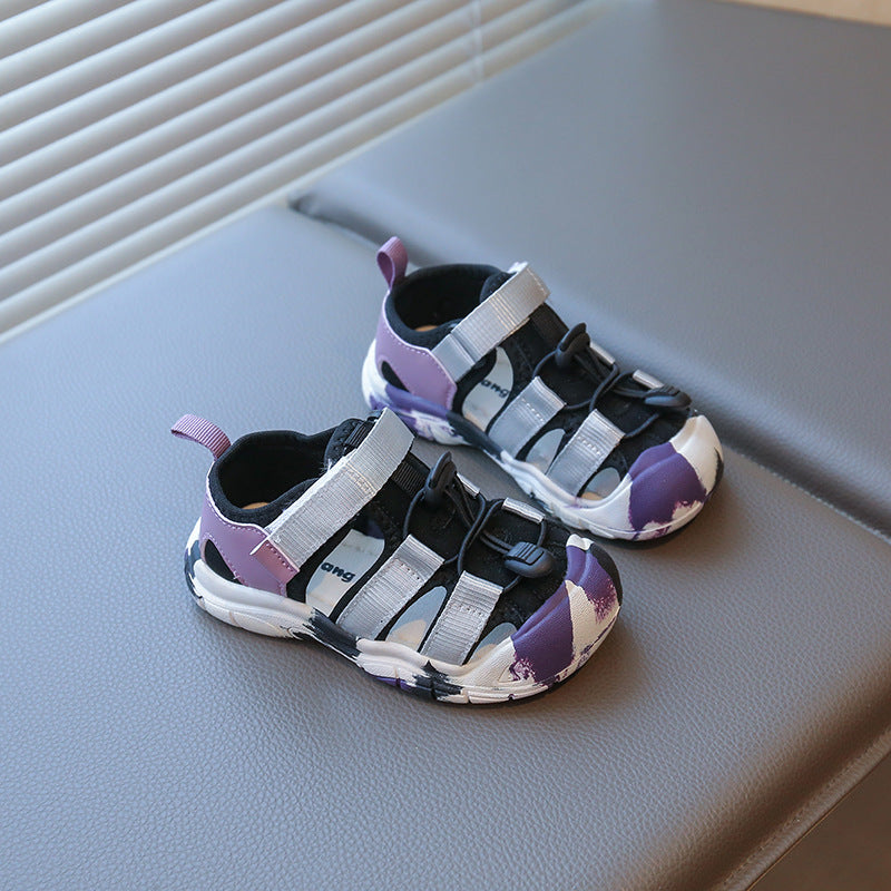 [381272 Size 23-36] - Sepatu Sandal Elastic Buckle Casual Shoes Anak Laki Laki Cowok Perempuan Cewek - Motif Camouflage - BABYHOKI STORE