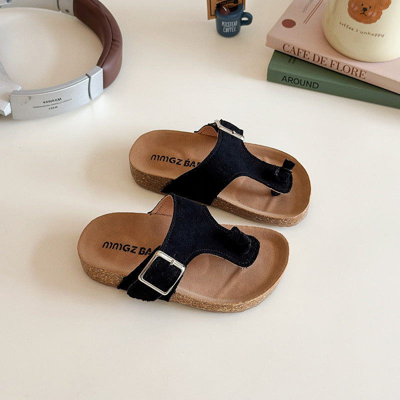 [381275 Size 21-30] - Sandal Flip Flop Slippers Fashion Anak Laki Laki Cowok & Perempuan Cewek - Motif Strap Soft Color - BABYHOKI STORE