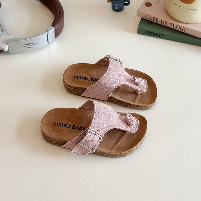 [381275 Size 21-30] - Sandal Flip Flop Slippers Fashion Anak Laki Laki Cowok & Perempuan Cewek - Motif Strap Soft Color - BABYHOKI STORE