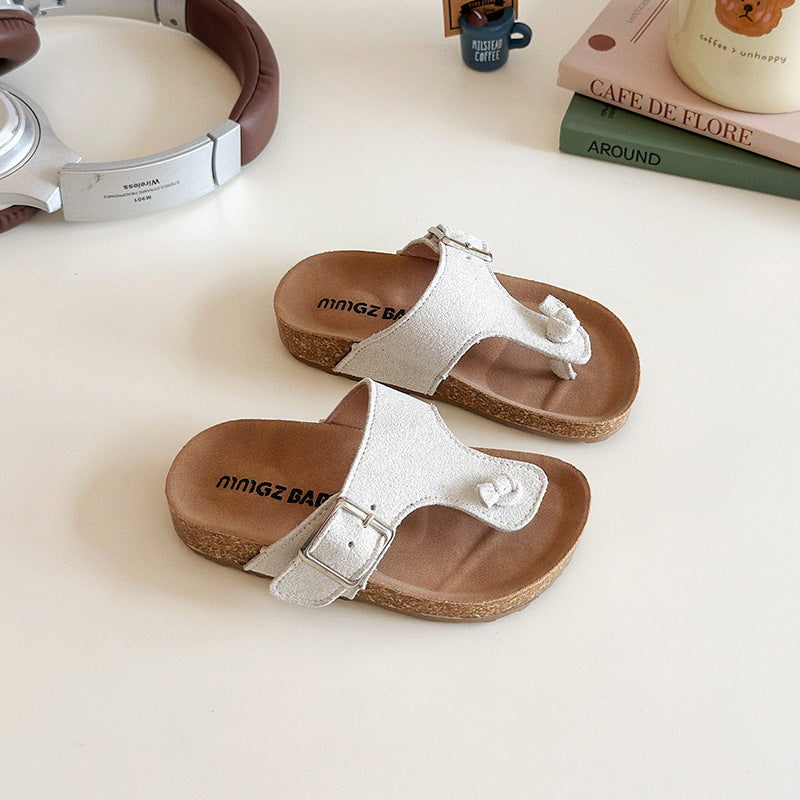 [381275 Size 21-30] - Sandal Flip Flop Slippers Fashion Anak Laki Laki Cowok & Perempuan Cewek - Motif Strap Soft Color - BABYHOKI STORE