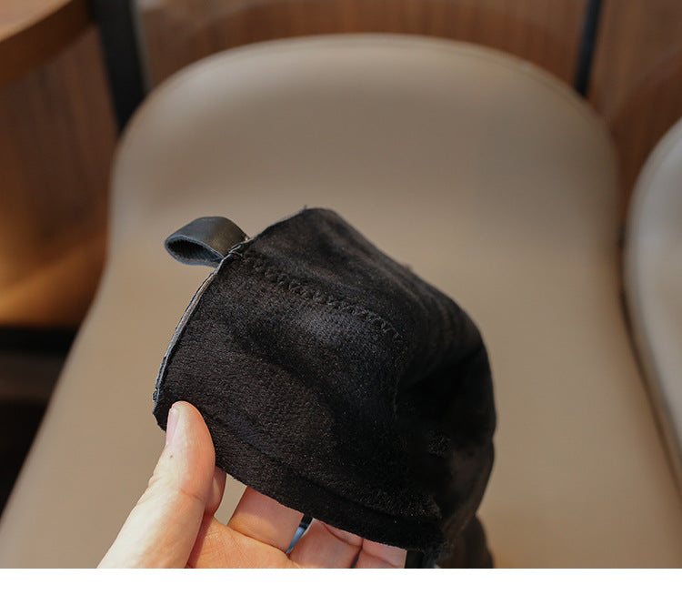 [381278 Size 27-31] - Sepatu High Boots Shoes Leathers Fashion Anak Perempuan Cewek - Motif Boots Side Zipper - BABYHOKI STORE