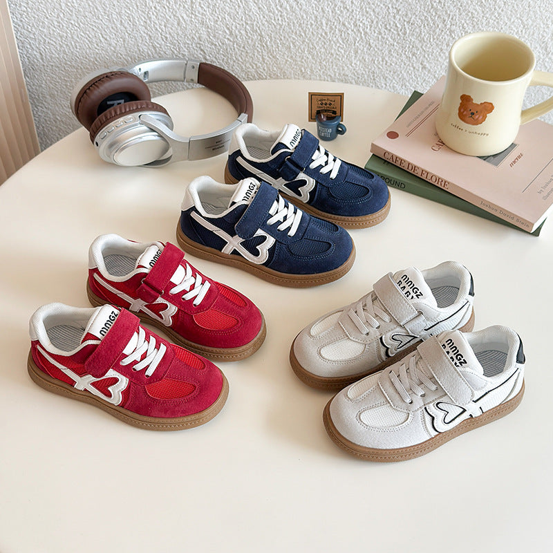 [381280 Size 27-36] - Sepatu Sneaker Sports Shoes Comfortable Anak Cowok dan Cewek - Motif Love Heart - BABYHOKI STORE