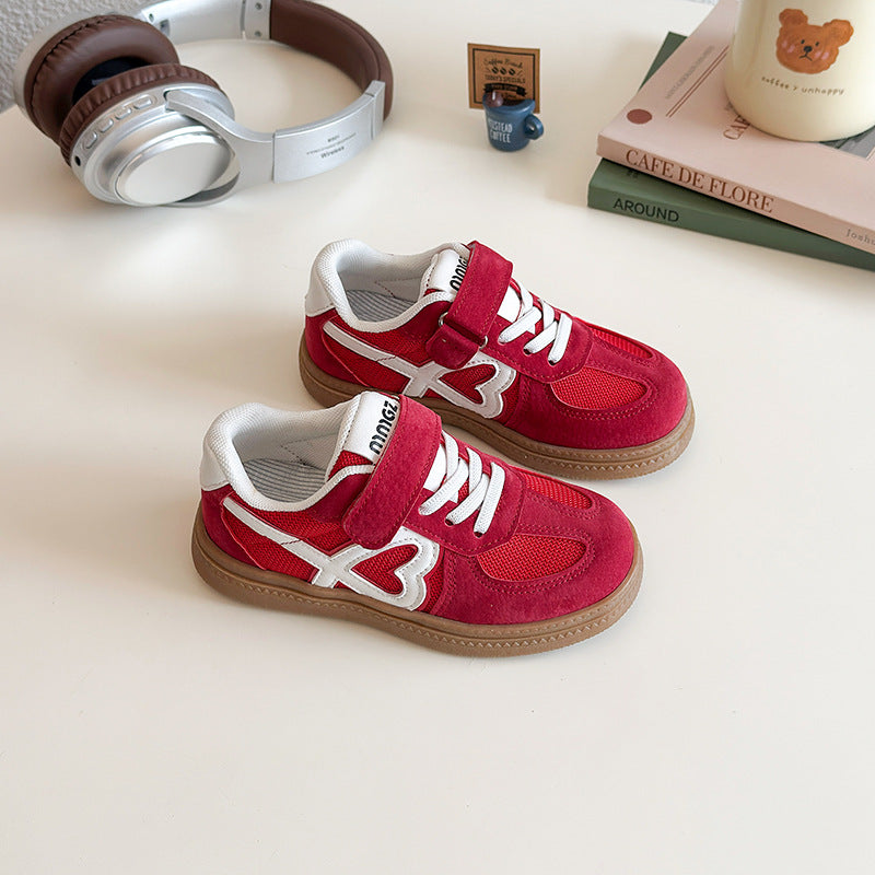 [381280 Size 27-36] - Sepatu Sneaker Sports Shoes Comfortable Anak Cowok dan Cewek - Motif Love Heart - BABYHOKI STORE