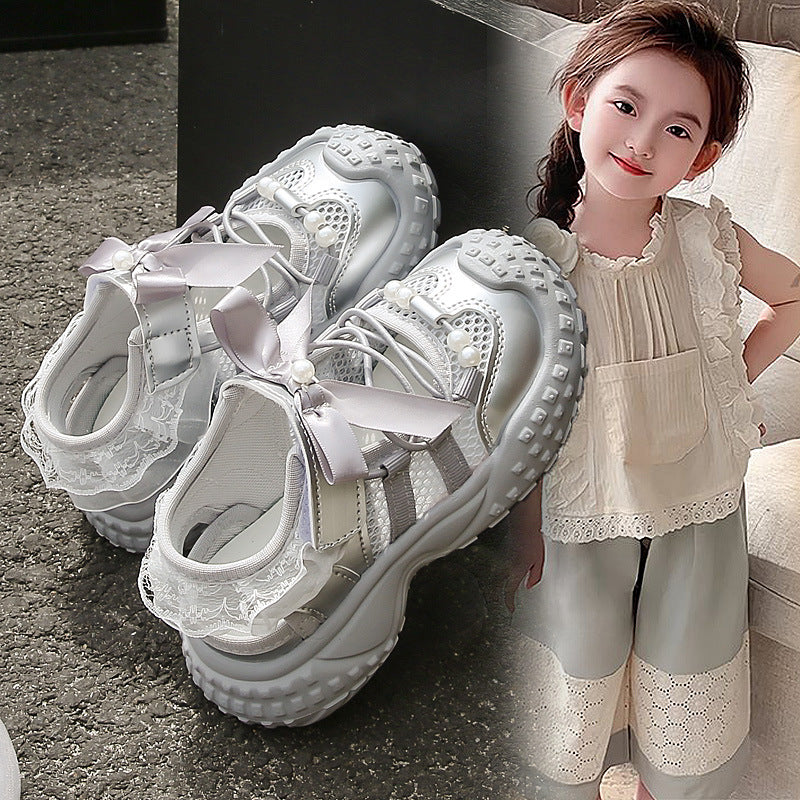 [381282 Size 21-36] - Sepatu Sandal Lightweight Sports Shoes Anak Perempuan Cewek - Motif Strap Cute Bow - BABYHOKI STORE - BABYHOKI STORE