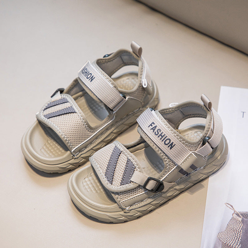 [381285 Size 26-36] - Sepatu Sandal Sporty Shoes Trendi Fashion Anak Cowok & Cewek - Motif Color Stripe - BABYHOKI STORE