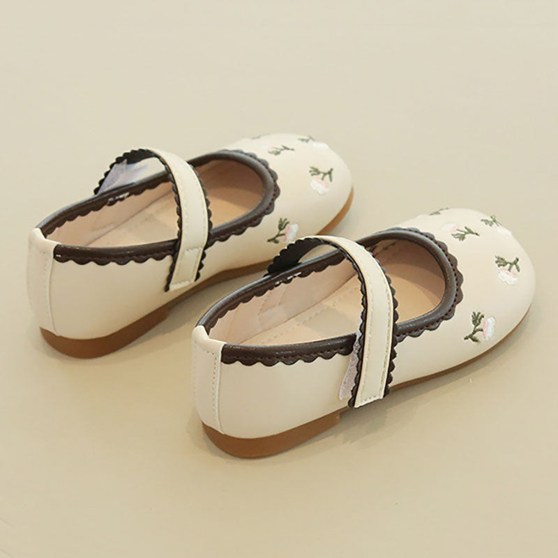 [381295 Size 21-35] - Sepatu Flat Slip On Korean Version Trendy Anak Perempuan Cewek - Motif Small Flower - BABYHOKI STORE - BABYHOKI STORE