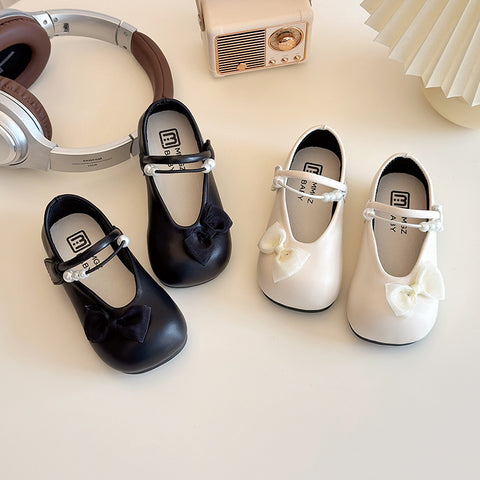 [381302 Size 21-30] - Sepatu Flat Slip On Fashionable Anak Perempuan Cewek - Motif Bow Flats - BABYHOKI STORE - BABYHOKI STORE