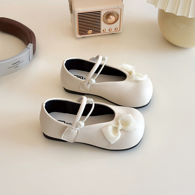 [381302 Size 21-30] - Sepatu Flat Slip On Fashionable Anak Perempuan Cewek - Motif Bow Flats - BABYHOKI STORE - BABYHOKI STORE