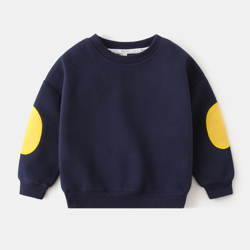 [383199] - Atasan Sweater Lengan Panjang Anak Laki-Laki - Motif Side Round