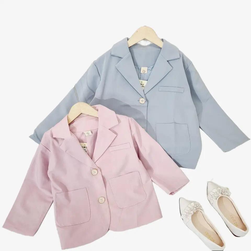 [507837] - Baju Atasan Cardigan Lengan Panjang Fashion Anak Cewek - Motif Big Collar
