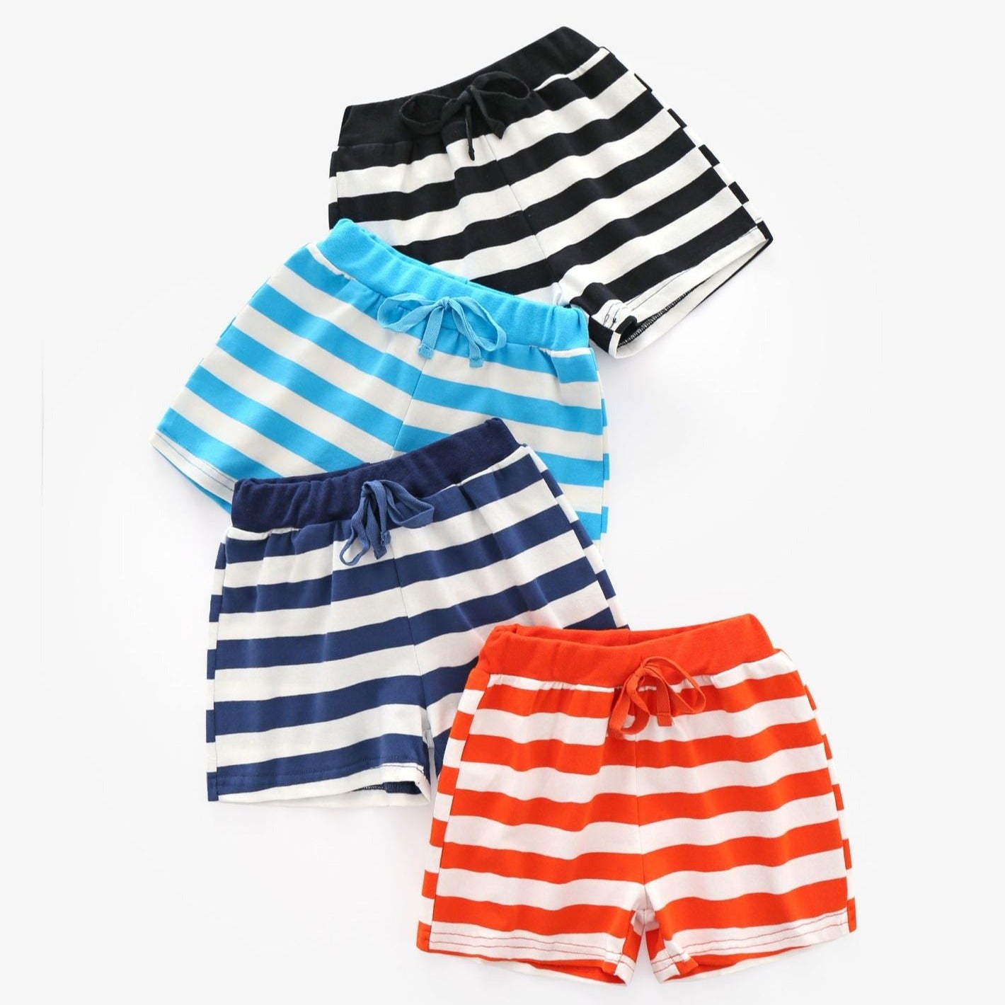 [513695] - Celana Pendek Santai Garis-Garis Anak Laki-Laki - Motif Cute striped
