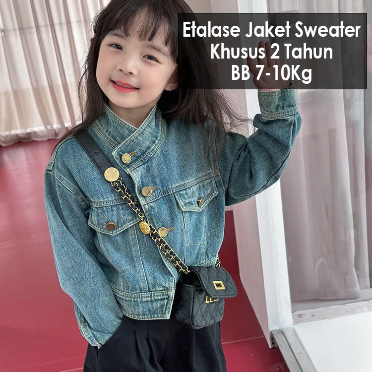 CLEARANCE SALE [Jaket Sweater] 2 Tahun BB 7-10kg Baju Atasan Anak Cewek Perempuan