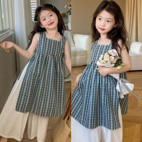 [5071018] - Baju Setelan Blouse Celana Kulot Fashion Anak Perempuan - Motif Rope Box