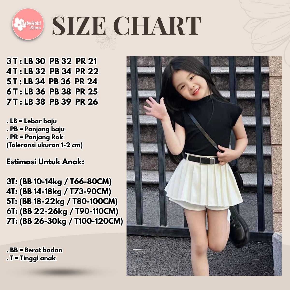 [5071032] - Setelan Baju Kutung Bawahan Rok Fashion Anak Perempuan - Motif Casual Plain