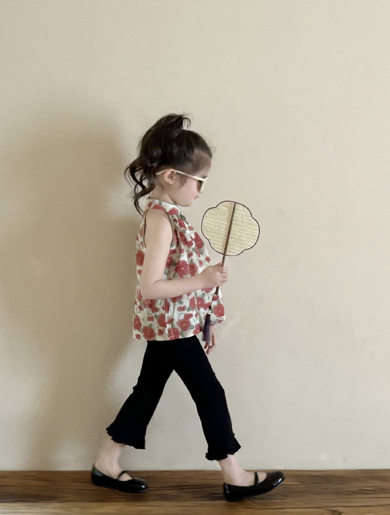 [5071036] - Baju Setelan Atasan Tanpa Lengan Celana Panjang Fashion Anak Perempuan - Motif Bell Bottom